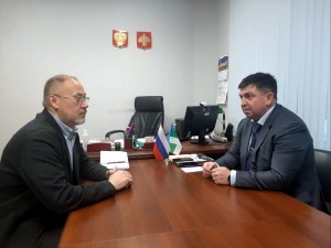 Исполняющий обязанности уполномоченного по защите прав предпринимателей Александр Рассохин и президент Коми союза промышленников и предпринимателей Сергей Кулаков провели рабочую встречу.